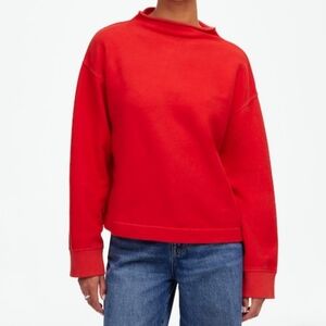 Madewell Mock Neck Sweatshirt Relaxed Pullover NWT XS